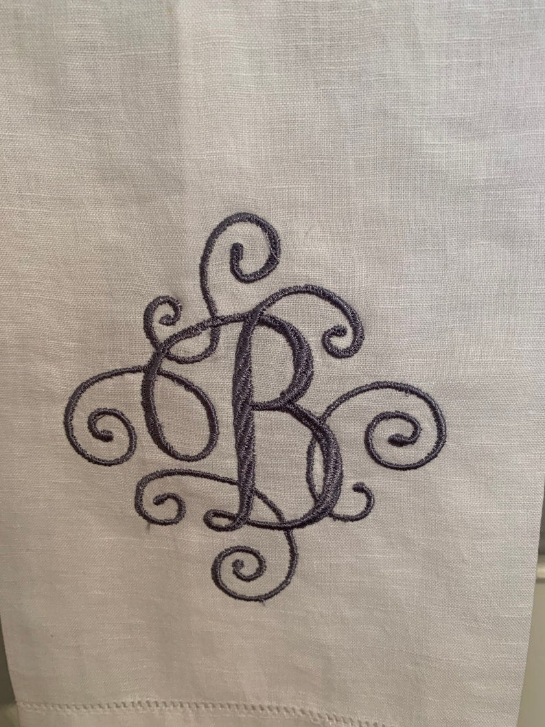 Monogrammed towels| Embroidery | Wedding gifts| home decor| linen | custom