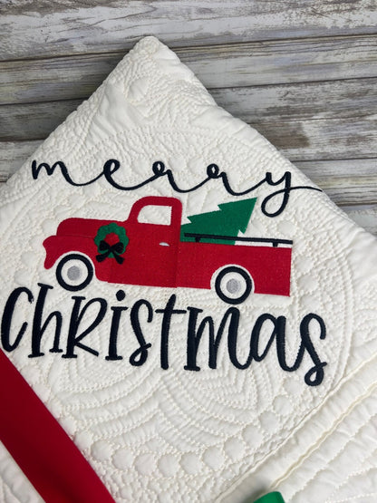 Christmas Quilt | Embroidery | Christmas Movie Watching Quilt | Personalized Christmas Quilt | Custom Quilt | Matelassé