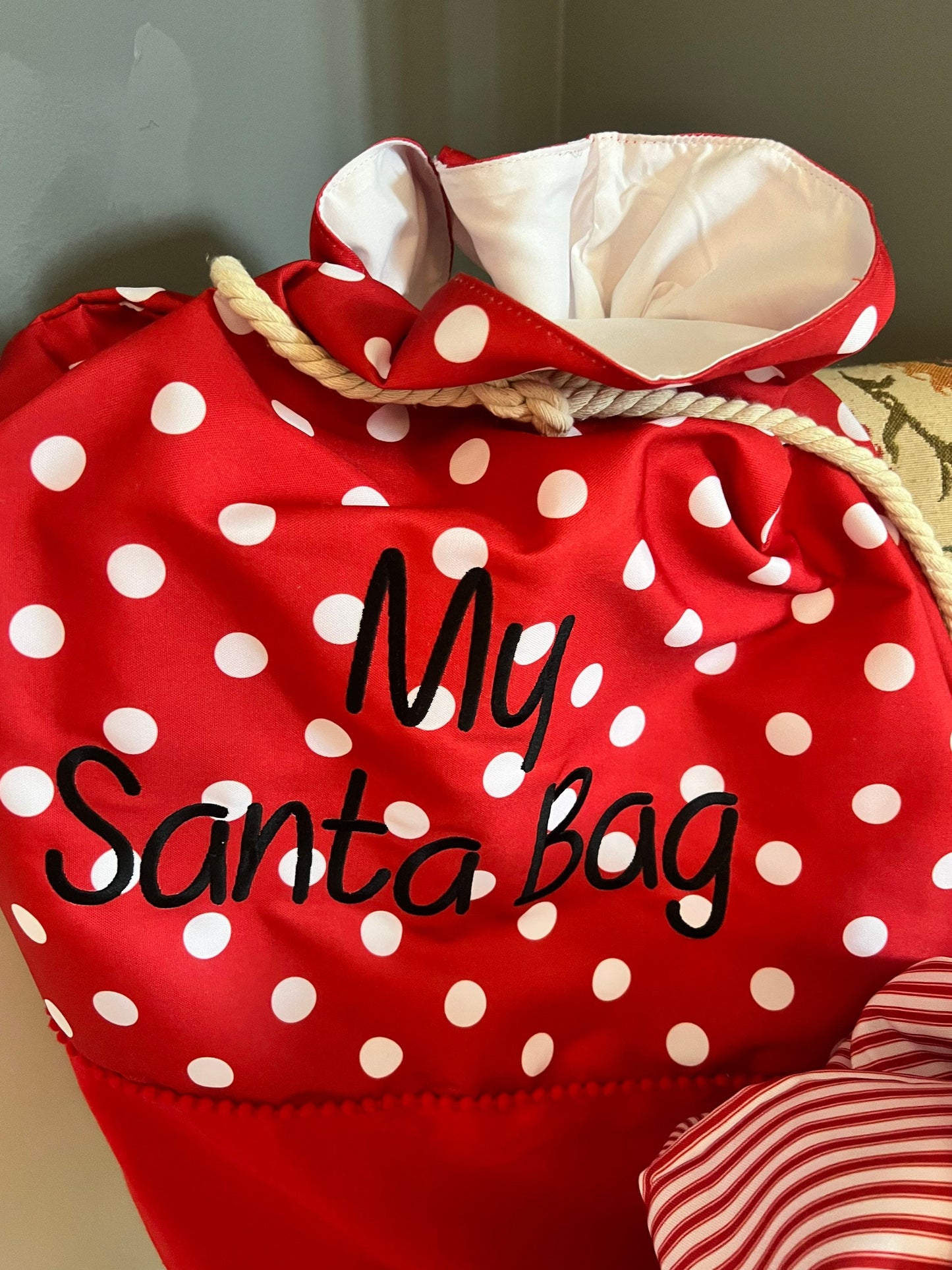 Custom Embroidered Santa Sacks | Personalized | Personalized Christmas Bag