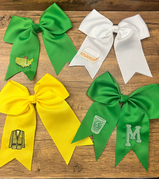 Custom Embroidered Hair Bows | Golf Tournament Bows | custom bows