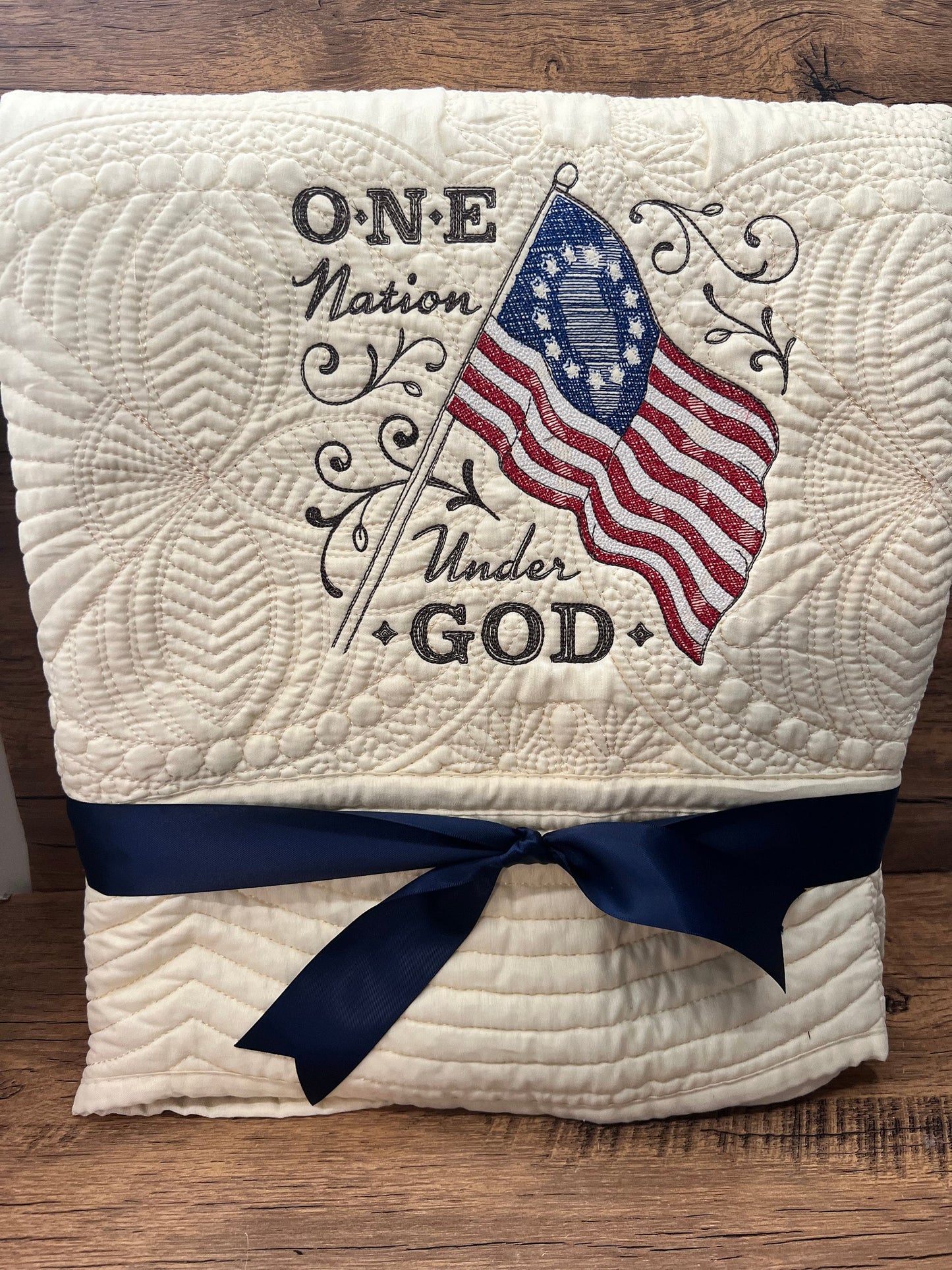 Custom Quilt | Americana decor| Embroidered Quilt | Patriotic Gift | Patriotic Decor | Gift | American Flag