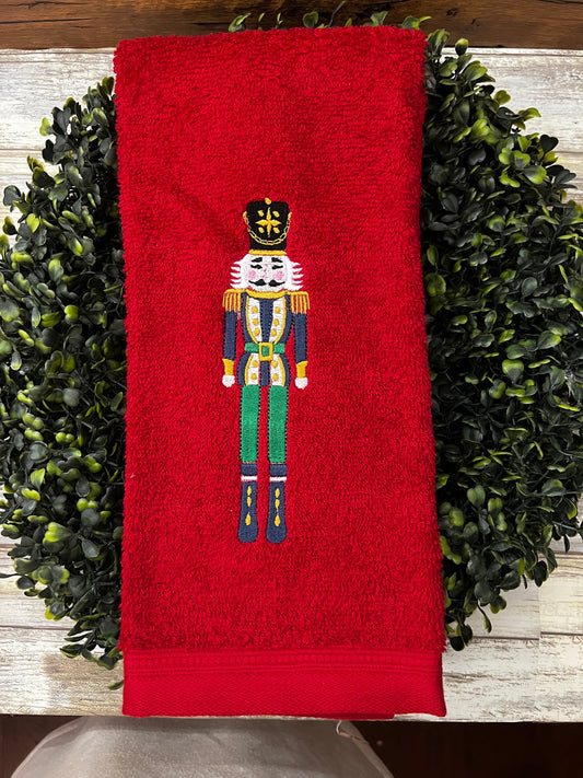 Nutcracker Towel | Christmas Embroidered Towel | Christmas Decor | Custom Towel | Gift Towel | Personalized Towel