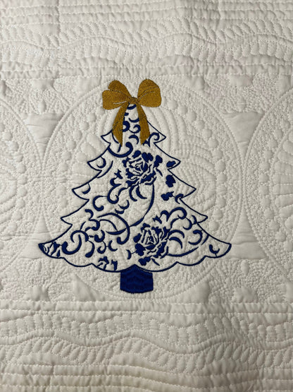 Custom Table Runner | Christmas Table decor |Custom Embroidery | Chinoiserie | Holiday Decor |Custom Bed Runner | Christmas